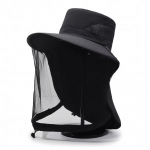 Sulankstomas tinklinis žvejo kepurė su plačiu kra&scaron;tu, apsauganti nuo saulės, kvėpuojanti, nuo bičių, uodų, žvejybai