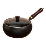 Tradicinis Wok puodas Rankomis kaltas ketaus puodas Didelio pilvo keptuvė mai&scaron;ymui ir sriubai Unikalūs geležiniai virtuvės reikmenys 24cm C