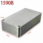 Metalinis Elektrinis Korpusas Sidabrinis Gaubtas Prietaiso Dangtelis Auk&scaron;tis Mm 1590B （112x60x31mm）