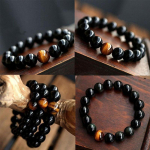 Vyri&scaron;ki moteri&scaron;ki papuo&scaron;alai Agatas Tiger Eye Beads Bangle Apyrankė Naujas atvykimas 8 mm