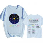 Cold-play Music of The Spheres Pasaulinis Turas 2025 Mar&scaron;kinėliai Medvilniniai Mar&scaron;kinėliai Sunkiojo Metalo Mada Grafiniai Mar&scaron;kinėliai Trumpomis Rankovėmis Unisex Vir&scaron;ūnės 4XL