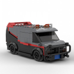 Buildmoc A-komandos filmo automobilis furgonas Klasikinis TV techninis automobilis MOC-20604 SWAT komandos sunkvežimis Transporto priemonė Miesto statybiniai blokeliai Žaislai vaikams Dovana