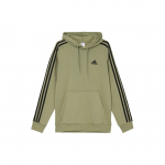 Adidas Essentials Fleece 3-juostelių gobtuvas vyri&scaron;kas Gobtuvai Palapinės žalia JI6425 M