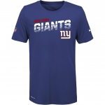 Nike NFL bendradarbiavimo mar&scaron;kinėliai New York Giants Treniruočių trumpomis rankovėmis Vaikų vir&scaron;utiniai drabužiai Mėlyni 3Z1B7FBGN-NYG S