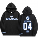 Vintažinis grafikos atspaudas Stray Kids džemperis su gobtuvu moterims vyrams kasdienis hiphopo gatvės stilius ilgomis rankovėmis flisinis puloveris unisex džemperiai S