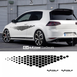 Automobilio lipdukas Kėbulo Durų &Scaron;oninė Juosta Vinilinė Decal Volkswagen Golf 4 5 6 7 TSI TCR Polo Lenktynių Decal Automobilio Aksesuarai Lipdukas withGOLF letters