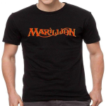 MUSAKT Marillion Logotipas Vyri&scaron;ki Mar&scaron;kinėliai Trumpomis Rankovėmis Juodi L įvairiaspalvis