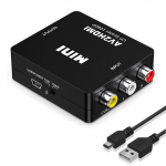 RCA į HDMI AV į HDMI keitiklis su USB Suderinamas su senesniais tinklo automobilio navigacijos keitikliais, kabeliais, televizoriais, priedėliais, Xbox, PS4, sistemomis ir kt.