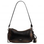 Coach Waverly 24 Vintažinio dizaino odinė rankinė per petį Vidutinio dydžio Moteri&scaron;kos rankinės Juoda Ruda CCC65-LHPMZ Basic Set (Bag+Dust Bag)