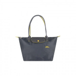 Longchamp Le Pliage Club 28 Didelės talpos drobės pirkinių krep&scaron;ys Moteri&scaron;ki krep&scaron;iai Metalinis pilkas 2605619300 Shopping Bag Set(Basic Set+Shopping Bag)