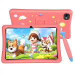 VekfulPC K10 10,1 colio vaiki&scaron;kas plan&scaron;etinis kompiuteris Android 15, 4 GB RAM, 64 GB ROM, didelis ekranas Widevide L1, a&scaron;tuonių branduolių RK3562, 5000 mAh, 5G WiFi rožinė