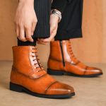 Prabangūs vyri&scaron;ki batai Retro Oxfordai Odiniai batai vyrams Verslo čiurnos batai Auk&scaron;tos kokybės vyri&scaron;ki Chelsea batai Brogue batai Dydis 39-47 44 beige