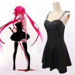 Anime Dienora&scaron;tis apie ateitį Gasai Yuno Juoda PU Odos Suknelė Cosplay Kostiumas Mirai Nikki Petne&scaron;os Pasirodymo Kostiumai Vakarėlis S juoda
