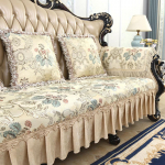 Retro &scaron;enilinis nėriniuotas sofos užvalkalas Gėlėtas odinis sofos užvalkalas Apsauginis porankis kėdės užvalkalas Neslystantis Europea Sofa cover-90x120cm