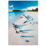 Les Tr&eacute;sors De Lily [A2863] - Toile photo 'Bords de Mer' bleu (plage) - 120x80 cm