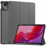 Odiniai dėklai, skirti Lenovo Tab M11 Xiaoxin Pad 2024 Case 11 colių trigubai sulankstomas stovas Smart Tablet dangtelis, skirtas Lenovo Tab M11 smūgiams atsparus dangtelis Tab M11 11 inch pilka spalva