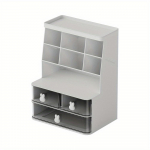 Maksimaliai i&scaron;naudokite savo stalo erdvę su &scaron;ia daugiasluoksne biuro reikmenų laikymo dėžute! balta