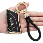 for Lexus Key Fob Cover,compatible with ES350 ES300h UX200 LS500 LS500H LC500 LC500h Smart Key Premium Soft TPU Anti-dust Full Protection