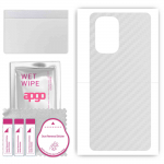 apgo Protective Skin Sticker for the back compatible with Xiaomi Mi 11X, Wrap Film, Foil, Vinyl - Pattern Transparent Carbon