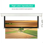 16:9 Projektoriaus ekrano projekcinė užuolaida Balta 3D juosta, ne&scaron;iojama 84inch with 6 Hooks