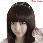 1 vnt. Ne&scaron;iojamas Bob natūralus perukas Lace Frontal perukas I&scaron; anksto universalūs plaukų perukai Brazili&scaron;ki tiesūs Dark brown tamsiai ruda spalva