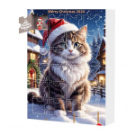 2024 Naminių gyvūnų Advento kalendorius 2D Plok&scaron;ti Akriliniai Katės &Scaron;uns Pakabukai Kalėdinės Eglutės Pakabinamas Papuo&scaron;imas Kalėdų Atgalinio Skaičiavimo Kalendorius Namų Dekorui A