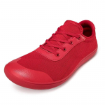 Vyri&scaron;ki basakojai batai su plačiais pir&scaron;tais Madingi kvėpuojantys vyri&scaron;ki drobės sportbačiai Mink&scaron;tas nulinio kritimo padas Platesnė pir&scaron;tų dalis Lengvi bėgimo bateliai Vyri&scaron;ki 39 raudona