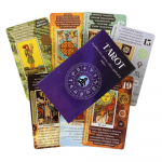 Tarot pradedantiesiems Oracle su reik&scaron;mėmis kortelėse Raktiniai žodžiai Atvirk&scaron;čiai Čakra Planetė Zodiakas Elementas Vidutinio dydžio Plonas Ispanų blue