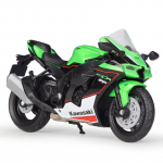WELLY 1/12 mastelio 2021 m. Kawasaki Ninja ZX-10R lydinio motociklo modelis, simuliacinis lieto metalo mastelio motociklo modelis, vaiki&scaron;kas žaislas, dovanos žalia