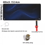 Įžeminimo kilimėlis lovai, su įžeminimo laidu ir testeriu (Juoda, Karalienė) UK Plug juoda