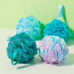 4 vnt. kempinė-kriauklė du&scaron;ui, vonios kempinės, tinklelio kamuoliai, 4 spalvos, kūno &scaron;veitiklis, eksfoliatorius, nugaros plovikliai, vonios kambarys, vyrams, moterims mėlyna/žalia