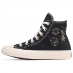 Converse Chuck Taylor All Star High Auk&scaron;tos Aulinės Kelnaitės Moteri&scaron;ki Kedai Juodi &Scaron;viesiai Auksiniai Egreto A02209C 35