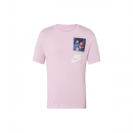 Nike Sportswear Logotipo Grafinis Spaudinys Laisvalaikio Trumpomis Rankovėmis Mar&scaron;kinėliai Vyri&scaron;ki Vir&scaron;utiniai Drabužiai Rožinė CW0414-676 XL