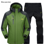 Unisex neperpučiamas ir neper&scaron;lampamas striukės ir kelnių komplektas pavasariui/rudeniui &ndash; idealus alpinizmui 4XL