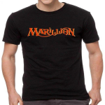 MUSAKT Marillion Logotipas Vyri&scaron;ki Mar&scaron;kinėliai Trumpomis Rankovėmis Juodi XL įvairiaspalvis