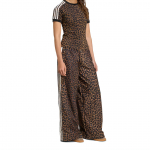 adidas Originals moteri&scaron;kos Firebird leopardo ra&scaron;to satininės plačios kelnės JW7302 S