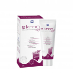 Ekran Soft SPF 50+ Silikoninis apsauginis kremas nuo saulės SPF 50 | 50g Be vandens apsauginis kremas riebiai odai, moterims ir vyrams | Netepus ir atsparus vandeniui | Apsauga nuo UVA-UVB