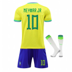 Vaikų sporto įranga Brazilija Neymar Futbolo mar&scaron;kinėlių rinkinys Geltonas 120-130 CM geltona