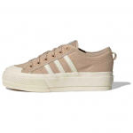 Adidas Originals Nizza Platform neslystantys, atsparūs dilimui žemi krep&scaron;inio/riedlenčių batai Unisex &Scaron;viesiai rudi JQ9150 36
