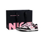 Nike Dunk JUODA ROŽINĖ Mergaiti&scaron;ka Aplinka BUTAS. Rožinės žemos vir&scaron;aus riedlentės bateliai Unisex Persikų žiedų rožiniai DD1503-101(Team1354-SBOX) 37.5 black