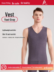Voki&scaron;kas vilnos terminis &scaron;ilko-ka&scaron;myro liemenė - Unisex, Besiūlė, Su pūkeliu, &Scaron;ilta rudeniui ir žiemai XXXL [Weight 175-200 lbs] beige