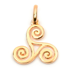 Les Tr&eacute;sors De Lily [L4369] - Pendentif Plaqu&eacute; Or 'Triskel' dor&eacute; - 14 mm