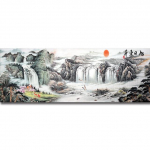 Modernus kini&scaron;kas Chaoyang krioklio drobės paveikslas plakatas ir spausdintas sienų menas didelio dydžio paveikslas svetainei namų dekoras Cuadors 20X60cm Unframed
