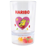 Haribo auksinis me&scaron;kiukas permatomas puodelis 200ml, rožinis, 1 vnt. white