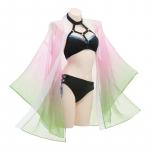 Demon Slayer Cosplay Anime Kanroji Mitsuri Maudymosi kostiumėlis Kochou Shinobu Kardiganas Maudymosi kostiumėlio rinkinys Vasaros Bikini Paplūdimio Cosplay Kostiumas Naujas L