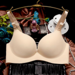 Seksualios moteri&scaron;kos 3/4 puodelio besiūlės Push Up liemenėlės grynos spalvos apynasriu 70B