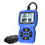 Daugiakalbis automobilio diagnostikos įrankis OBD2 skaitytuvas V750 kodų skaitytuvas, akumuliatoriaus testeris, nuskaitantis transporto priemonės informaciją, tikrinantis variklio sistemą mėlyna
