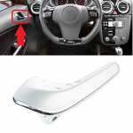 Opel Corsa D 2006-2014 Priekinės kairės ir de&scaron;inės vidinės durų rankenos chromuotos Automobilių aksesuarai Plastikinės dalys Front Left