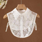 Moteri&scaron;ka netikra apykakle, universali netikra apykakle, vasariniai nėriniai, kvėpuojanti laisvalaikio mar&scaron;kiniai netikra apykakle nėriniuota lėlės apykaklė