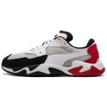 Puma Storm Audinys Sintetinė Oda Kilmė Sportiniai Žemi Gyvenimo Būdo Batai Unisex Kedai Juodi Balti Raudoni 369770-09 42.5